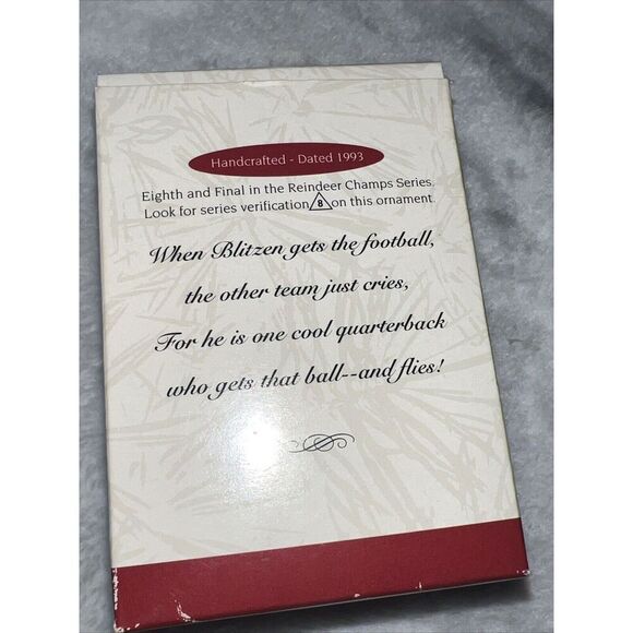 Vintage Hallmark Keepsake Ornament Blitzen 1993 - Picture 2 of 7